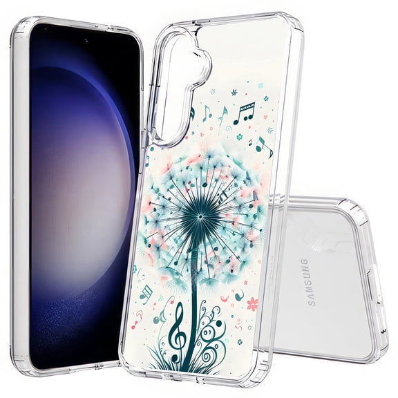 TalkingCase Slim Fit Phone Case Compatible for Samsung Galaxy S25(Not S25+ Plus/Ultra), Music Notes Flower Print, Lightweight,Flexible, USA Print