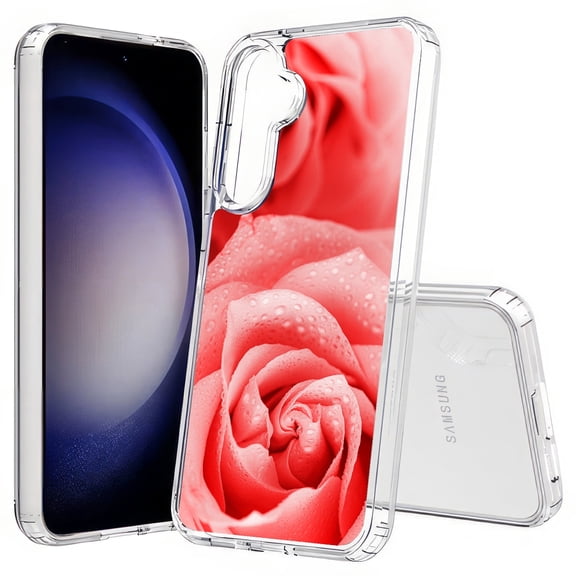 TalkingCase Slim Fit Phone Case Compatible for Samsung Galaxy S25(Not S25+ Plus/Ultra), Pink Rose Flower Print, Lightweight,Flexible, USA Print