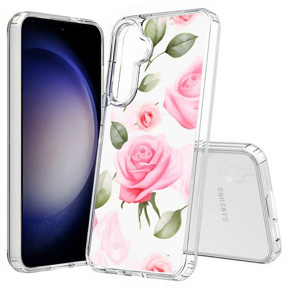 TalkingCase Slim Fit Phone Case Compatible for Samsung Galaxy S25(Not S25+ Plus/Ultra), Pink Valentine Roses Print, Lightweight,Flexible, USA Print