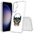 thumbnail image 1 of TalkingCase Slim Fit Phone Case Compatible for Samsung Galaxy S25(Not S25+ Plus/Ultra), Pixel Skull Print, Lightweight,Flexible, USA Print, 1 of 6