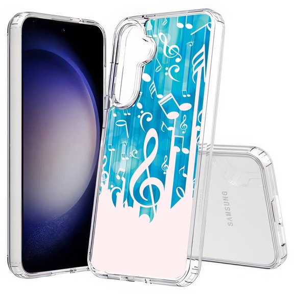 TalkingCase Slim Fit Phone Case Compatible for Samsung Galaxy S25(Not S25+ Plus/Ultra), Raining Music Notes Print, Lightweight,Flexible, USA Print