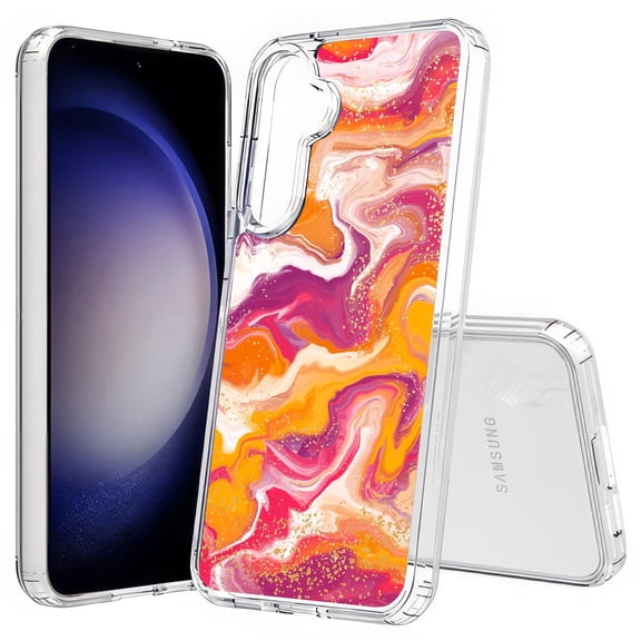 TalkingCase Slim Fit Phone Case Compatible for Samsung Galaxy S25(Not S25+ Plus/Ultra), Random Shapes 16 Print, Lightweight,Flexible, USA Print