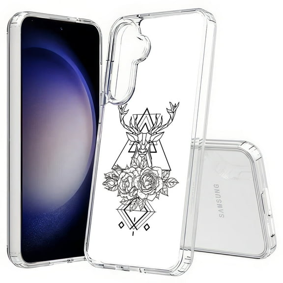 TalkingCase Slim Fit Phone Case Compatible for Samsung Galaxy S25(Not S25+ Plus/Ultra), Stylish Deer Roses Print, Lightweight,Flexible, USA Print