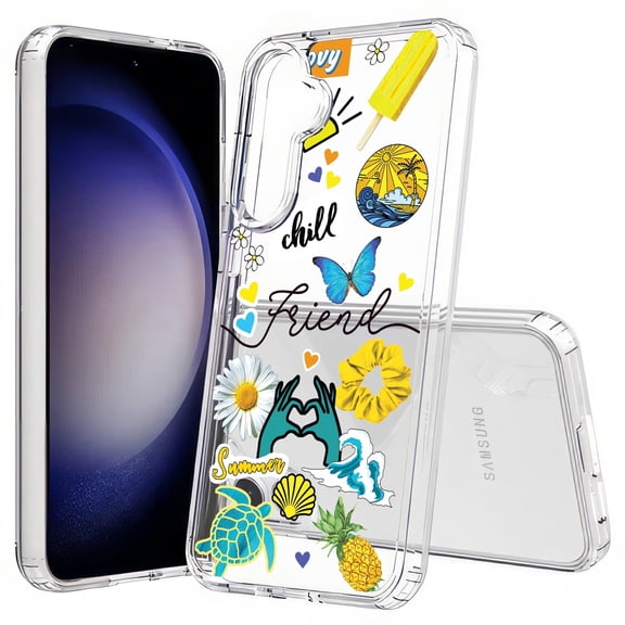TalkingCase Slim Fit Phone Case Compatible for Samsung Galaxy S25(Not S25+ Plus/Ultra), Summer Chill Print, Lightweight,Flexible, USA Print