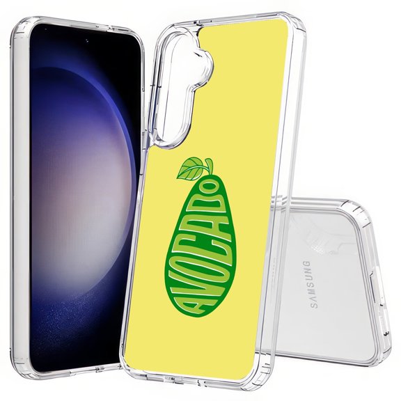 TalkingCase Slim Fit Phone Case Compatible for Samsung Galaxy S25(Not S25+ Plus/Ultra), Text Green Avocado Print, Lightweight,Flexible, USA Print