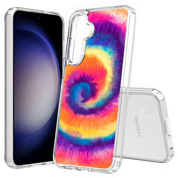 TalkingCase Slim Fit Phone Case Compatible for Samsung Galaxy S25(Not S25+ Plus/Ultra), Tie Dye Circle Print, Lightweight,Flexible, USA Print