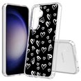 thumbnail image 1 of TalkingCase Slim Fit Phone Case Compatible for Samsung Galaxy S25(Not S25+ Plus/Ultra), White Hearts Print, Lightweight,Flexible, USA Print, 1 of 6