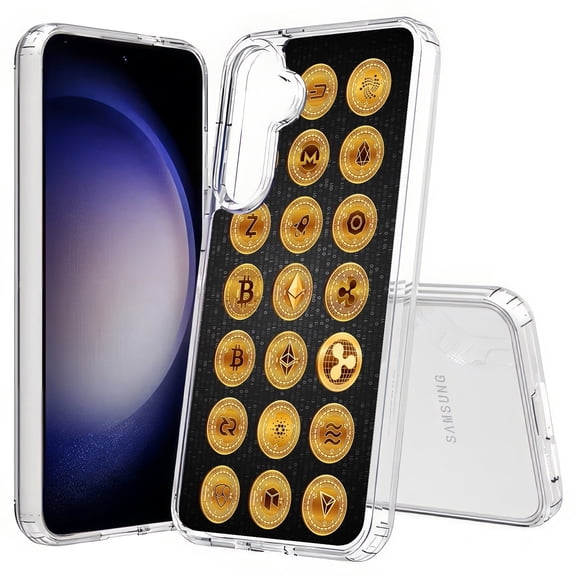 TalkingCase Slim Fit Phone Case Compatible for Samsung Galaxy S25+ Plus(Not S25/ S25 Ultra), Bitcoin Crypto 04 Print, Lightweight,Flexible, USA Print