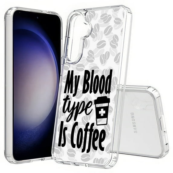 TalkingCase Slim Fit Phone Case Compatible for Samsung Galaxy S25+ Plus(Not S25/ S25 Ultra), Blood Type Coffee Print, Lightweight,Flexible, USA Print