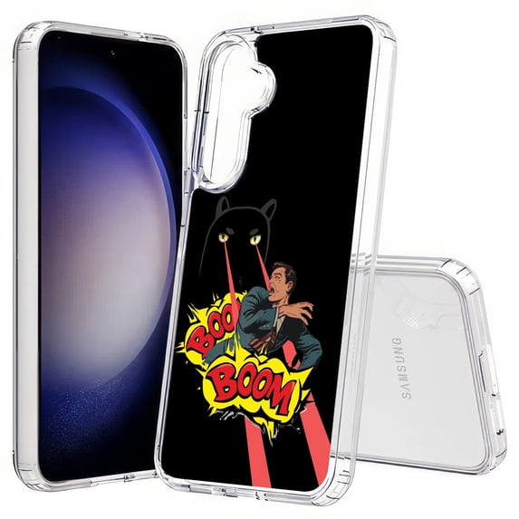 TalkingCase Slim Fit Phone Case Compatible for Samsung Galaxy S25+ Plus(Not S25/ S25 Ultra), Cat Attack Boom Print, Lightweight,Flexible, USA Print
