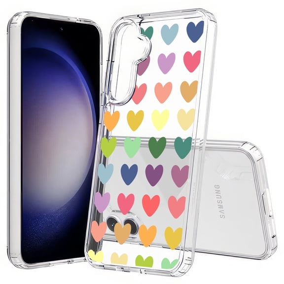 TalkingCase Slim Fit Phone Case Compatible for Samsung Galaxy S25+ Plus(Not S25/ S25 Ultra), Colorful Hearts Print, Lightweight,Flexible, USA Print