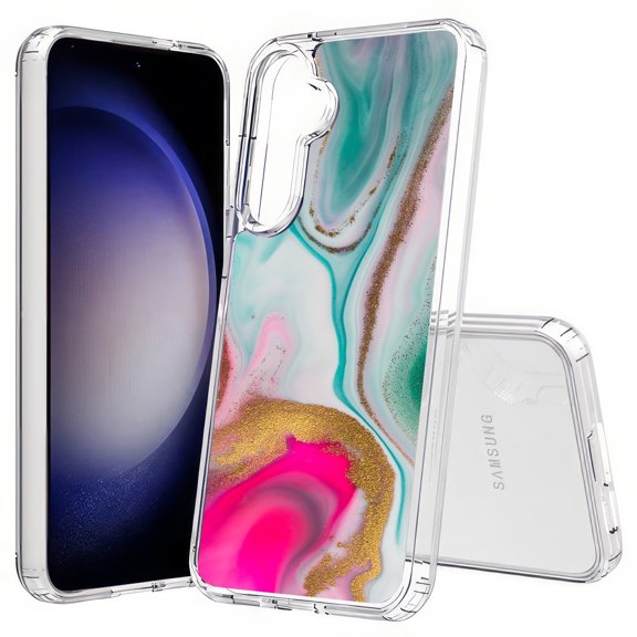 TalkingCase Slim Fit Phone Case Compatible for Samsung Galaxy S25+ Plus(Not S25/ S25 Ultra), Colorful Marble Print, Lightweight,Flexible, USA Print