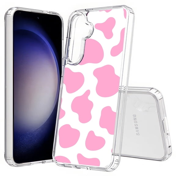 TalkingCase Slim Fit Phone Case Compatible for Samsung Galaxy S25+ Plus(Not S25/ S25 Ultra), Cow Pattern Pink Print, Lightweight,Flexible, USA Print