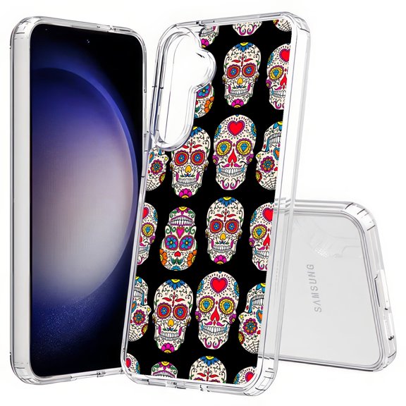 TalkingCase Slim Fit Phone Case Compatible for Samsung Galaxy S25+ Plus(Not S25/ S25 Ultra), Cute Sugar Skull Print, Lightweight,Flexible, USA Print