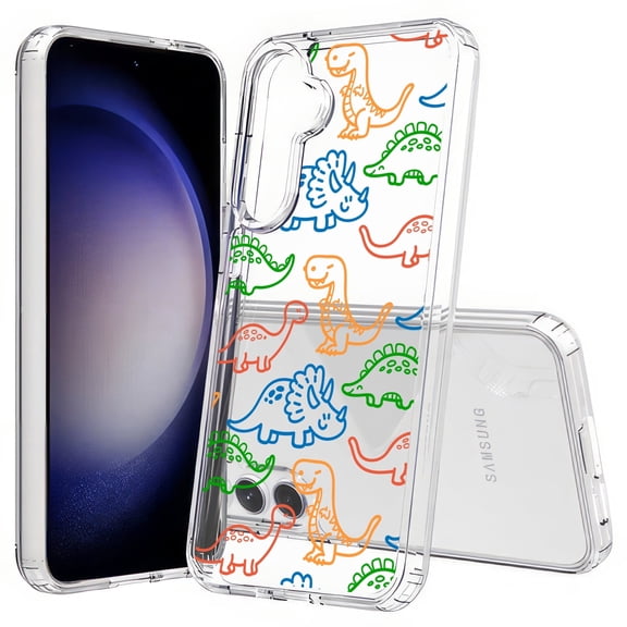 TalkingCase Slim Fit Phone Case Compatible for Samsung Galaxy S25+ Plus(Not S25/ S25 Ultra), Dinosaur Cute 3 Print, Lightweight,Flexible, USA Print