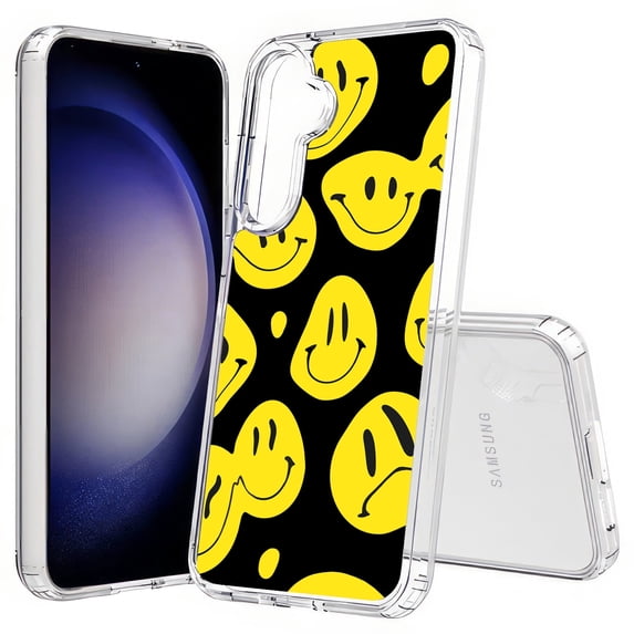 TalkingCase Slim Fit Phone Case Compatible for Samsung Galaxy S25+ Plus(Not S25/ S25 Ultra), Funny Smiley Face Print, Lightweight,Flexible, USA Print