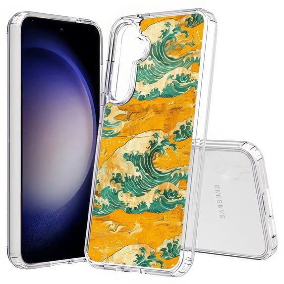 TalkingCase Slim Fit Phone Case Compatible for Samsung Galaxy S25+ Plus(Not S25/ S25 Ultra), Japanese Waves 5 Print, Lightweight,Flexible, USA Print