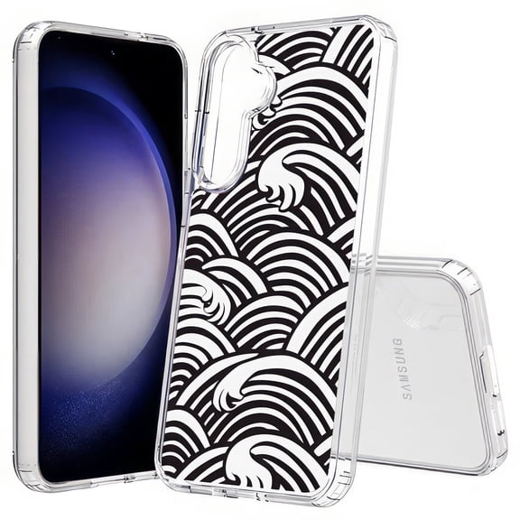 TalkingCase Slim Fit Phone Case Compatible for Samsung Galaxy S25+ Plus(Not S25/ S25 Ultra), Japanese Waves 7 Print, Lightweight,Flexible, USA Print