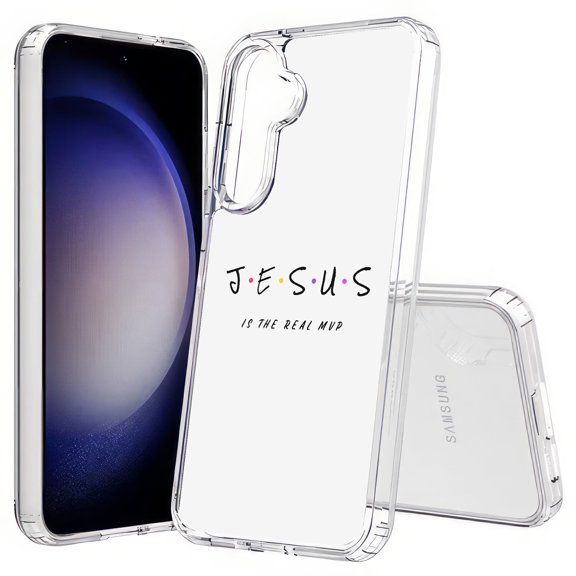 TalkingCase Slim Fit Phone Case Compatible for Samsung Galaxy S25+ Plus(Not S25/ S25 Ultra), Jesus is REAL MVP Print, Lightweight,Flexible, USA Print