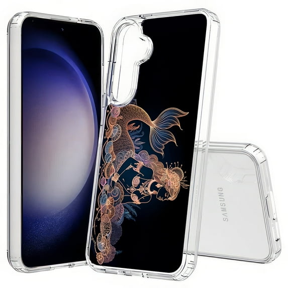 TalkingCase Slim Fit Phone Case Compatible for Samsung Galaxy S25+ Plus(Not S25/ S25 Ultra), Mermaid Seashells Print, Lightweight,Flexible, USA Print