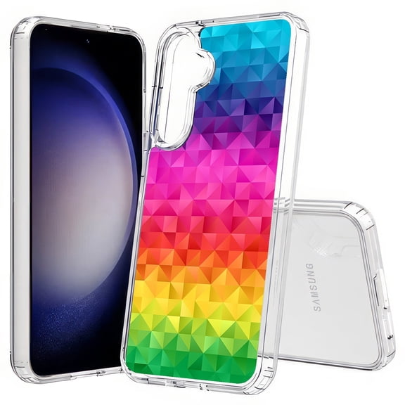 TalkingCase Slim Fit Phone Case Compatible for Samsung Galaxy S25+ Plus(Not S25/ S25 Ultra), Rainbow Colorful Print, Lightweight,Flexible, USA Print