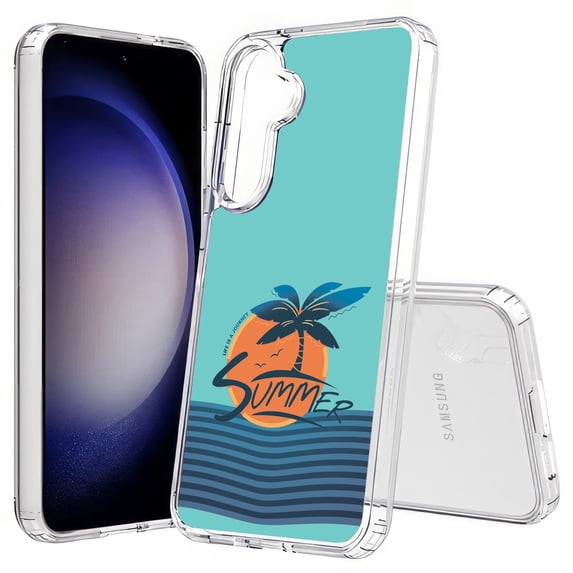 TalkingCase Slim Fit Phone Case Compatible for Samsung Galaxy S25+ Plus(Not S25/ S25 Ultra), Retro Palm Trees Print, Lightweight,Flexible, USA Print