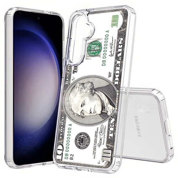 TalkingCase Slim Fit Phone Case Compatible for Samsung Galaxy S25+ Plus(Not S25/ S25 Ultra), Ten Dollars Bill Print, Lightweight,Flexible, USA Print