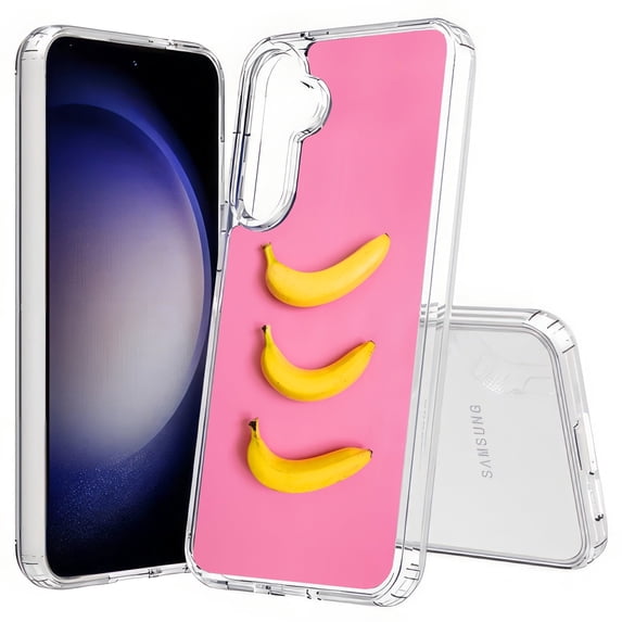 TalkingCase Slim Fit Phone Case Compatible for Samsung Galaxy S25+ Plus(Not S25/ S25 Ultra), Three Bananas Print, Lightweight,Flexible, USA Print