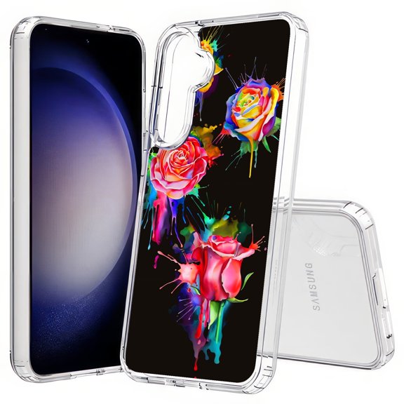 TalkingCase Slim Fit Phone Case Compatible for Samsung Galaxy S25+ Plus(Not S25/ S25 Ultra), Watercolor Rose Print, Lightweight,Flexible, USA Print