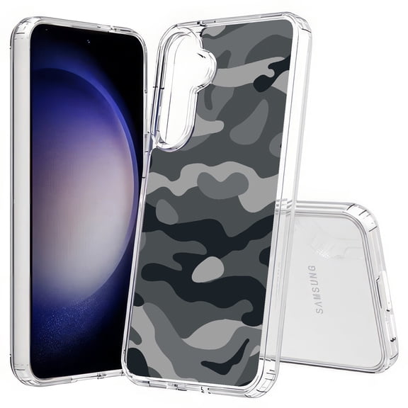 TalkingCase Slim Fit Phone Case Compatible for Samsung Galaxy S25+ Plus(Not S25/ S25 Ultra), Winter Camo Dark Print, Lightweight,Flexible, USA Print