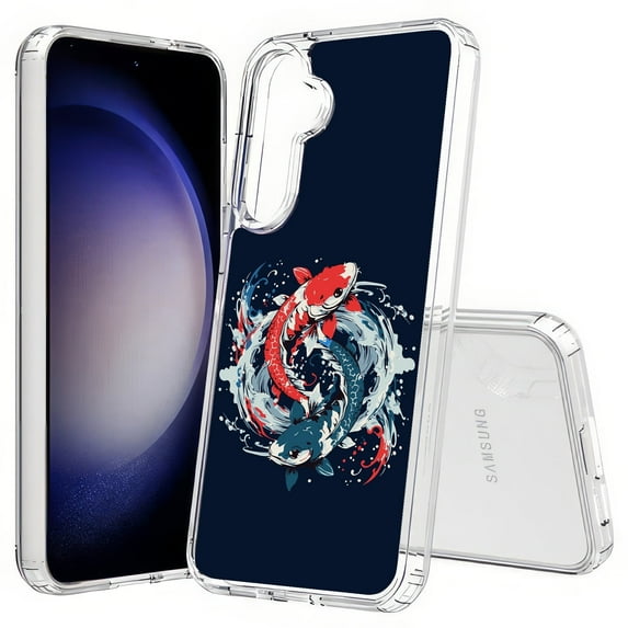 TalkingCase Slim Fit Phone Case Compatible for Samsung Galaxy S25+ Plus(Not S25/ S25 Ultra), Yin Yang Koi Print, Lightweight,Flexible, USA Print