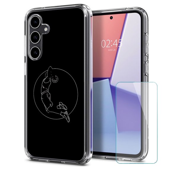 TalkingCase Slim Fit Phone Case Made for Samsung Galaxy S23 FE, Basketball Player 1 Print, w/ Glass Screen Protector, Military Grade, Lightweight,Flexible, Print in USA