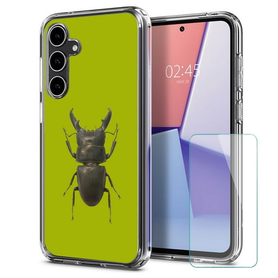 TalkingCase Slim Fit Phone Case Made for Samsung Galaxy S23 FE, Beetle Photo Print, w/ Glass Screen Protector, Military Grade, Lightweight,Flexible, Print in USA