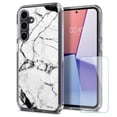 thumbnail image 1 of TalkingCase Slim Fit Phone Case Made for Samsung Galaxy S23 FE, Blk White Marble 5 Print, w/ Glass Screen Protector, Military Grade, Lightweight,Flexible, Print in USA, 1 of 7