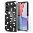 thumbnail image 1 of TalkingCase Slim Fit Phone Case Made for Samsung Galaxy S23 FE, Earth Is Lame Alien Print, w/ Glass Screen Protector, Military Grade, Lightweight,Flexible, Print in USA, 1 of 7