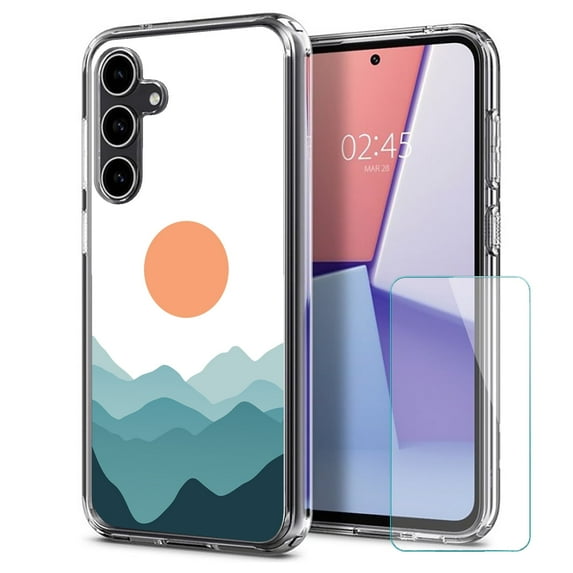 TalkingCase Slim Fit Phone Case Made for Samsung Galaxy S23 FE, Natural Landscape Print, w/ Glass Screen Protector, Military Grade, Lightweight,Flexible, Print in USA