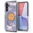 thumbnail image 1 of TalkingCase Slim Fit Phone Case Made for Samsung Galaxy S23 FE, Sun Moon Cartoons Print, w/ Glass Screen Protector, Military Grade, Lightweight,Flexible, Print in USA, 1 of 7