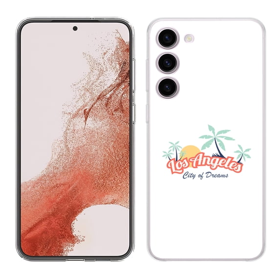 TalkingCase Slim Phone Case Compatible for Samsung Galaxy S23 2023, Los Angeles Dream Print, w/ Tempered Glass Screen Protector, Lightweight, Flexible, Print in USA