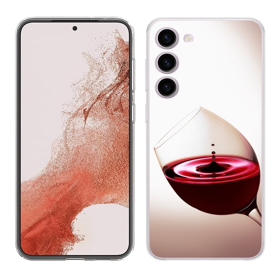 TalkingCase Slim Phone Case Compatible for Samsung Galaxy S23 2023, Red Wine Tasting Print, w/ Tempered Glass Screen Protector, Lightweight, Flexible, Print in USA
