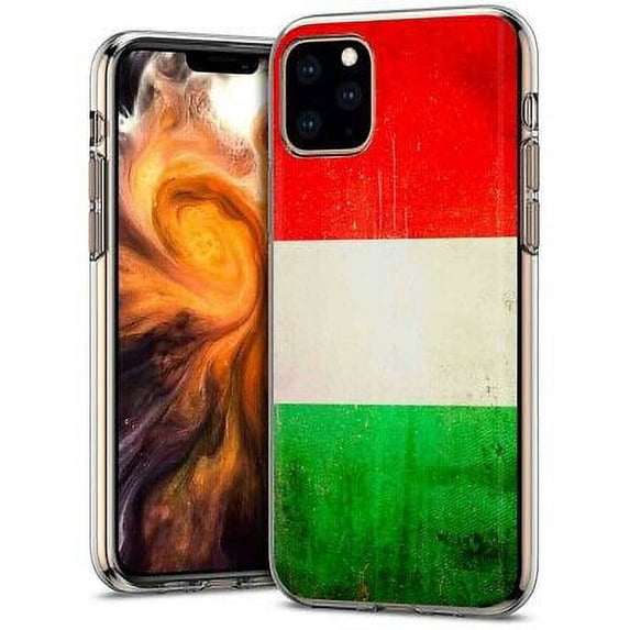 TalkingCase Slim Phone Case Compatible for Apple iPhone 11 Pro, Oldflag Italy Volcanic Boutique Print, USA