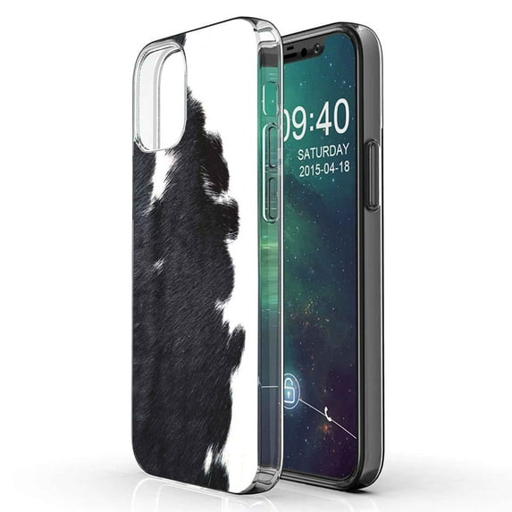 TalkingCase Slim Phone Case Compatible for Apple iPhone 12, 12 Pro, Cow Print2 Print, Lightweight,Flexible,Soft, USA