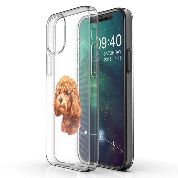 TalkingCase Slim Phone Case Compatible for Apple iPhone 12, 12 Pro, Dog Watercolor 11 Print, Lightweight,Flexible,Soft, USA