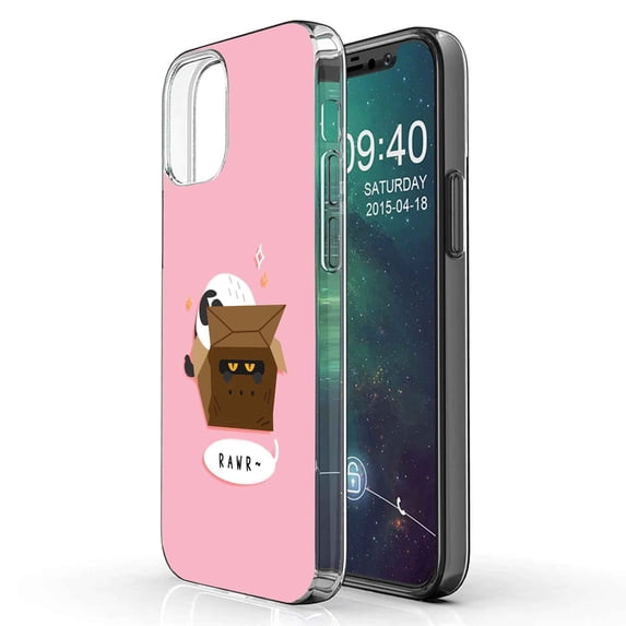 TalkingCase Slim Phone Case Compatible for Apple iPhone 12 Mini, Cat Hiding In A Box Print, Lightweight,Flexible,Soft, USA