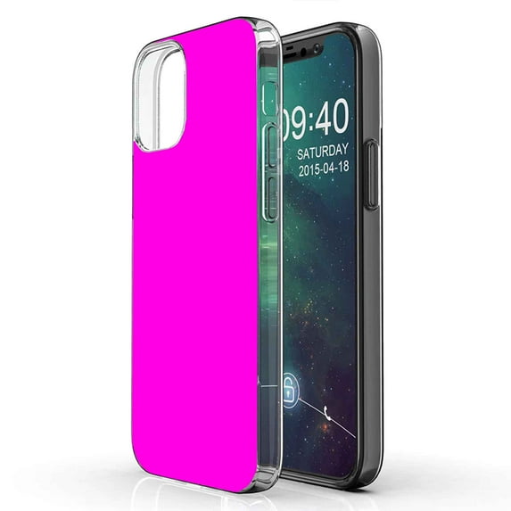 TalkingCase Slim Phone Case Compatible for Apple iPhone 12 Mini, Fuchsia Print, Lightweight,Flexible,Soft, USA