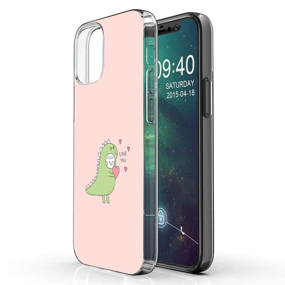 TalkingCase Slim Phone Case Compatible for Apple iPhone 12 Pro MAX, Dinosaur Cute1 Print, Lightweight,Flexible,Soft, USA