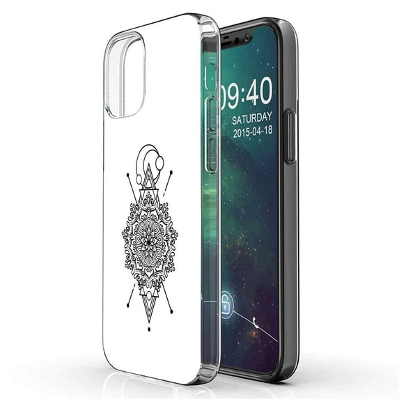 TalkingCase Slim Phone Case Compatible for Apple iPhone 12 Pro MAX, Geometric Mandala Print, Lightweight,Flexible,Soft, USA