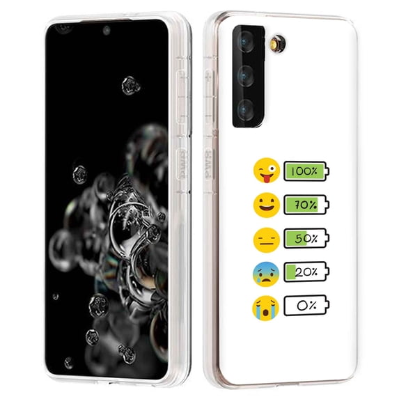 TalkingCase Slim Phone Case Compatible for Samsung Galaxy S21 5G, S30,(Not S21+,S21 Ultra),Battery Power Print,Lightweight,Flexible,Soft, USA