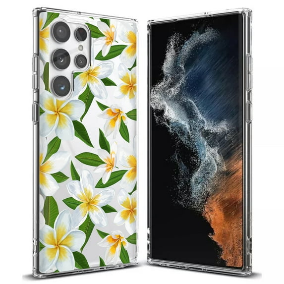 TalkingCase Slim Phone Case Compatible for Samsung Galaxy S22 Ultra 5G, Flower 14 Print, Thin Light, Flexible, Soft, USA
