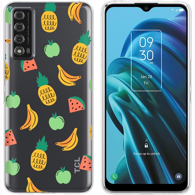 TalkingCase Slim Phone Case Compatible for TCL Stylus 5G 2022, Furit Pattern Print, Light Weight, Flexible, Soft, USA