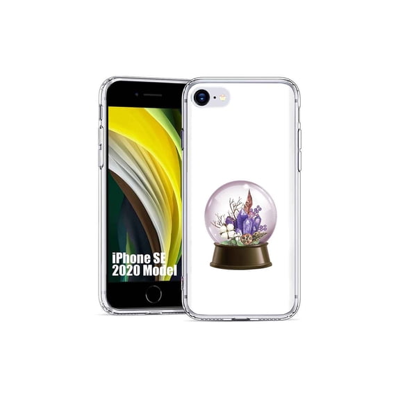 TalkingCase Slim Phone Case Cover Compatible for Apple iPhone SE 2022/3rd/2020/8/7, Crystal Snow Print, USA
